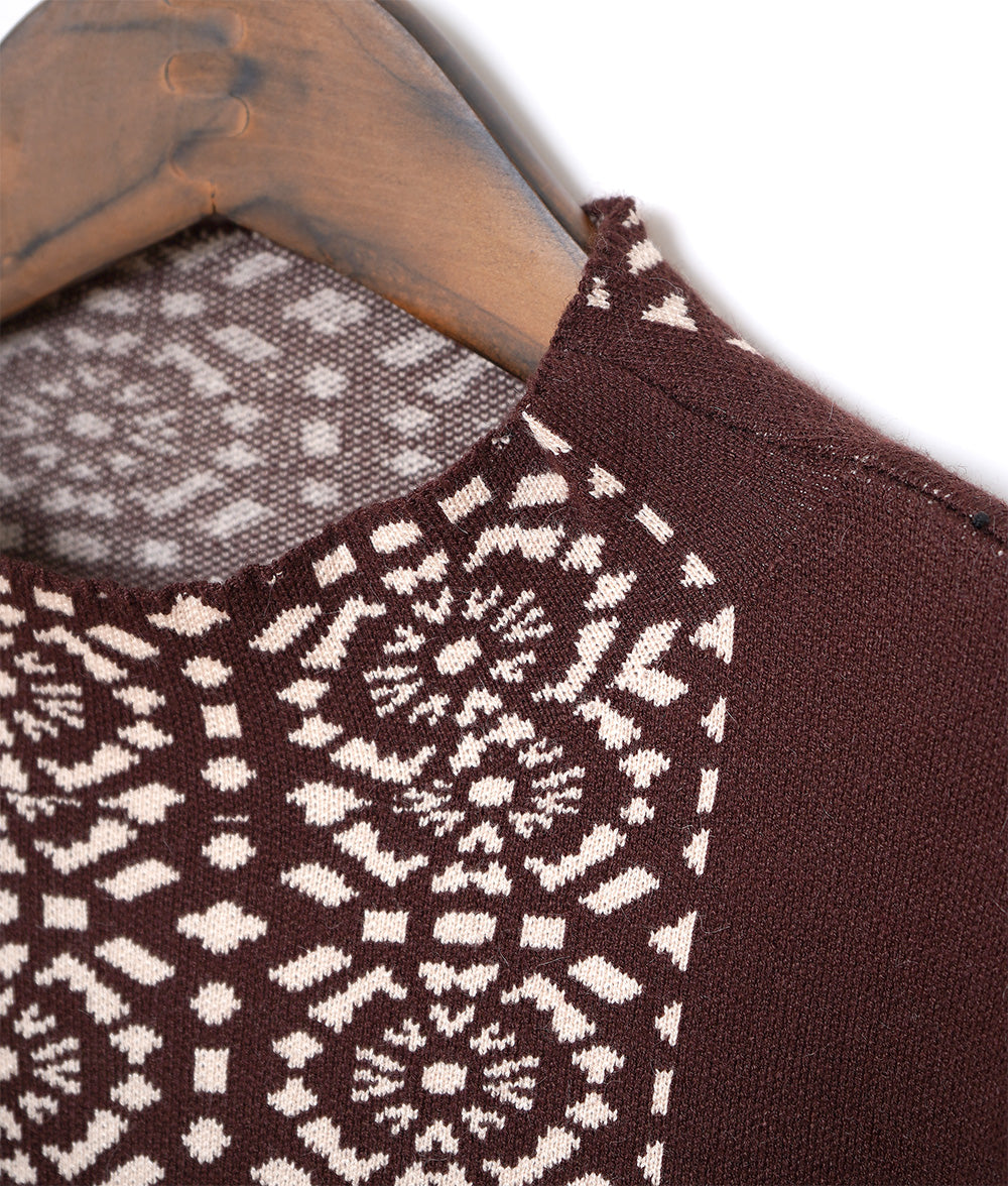 Moroccan tile pattern knit dress