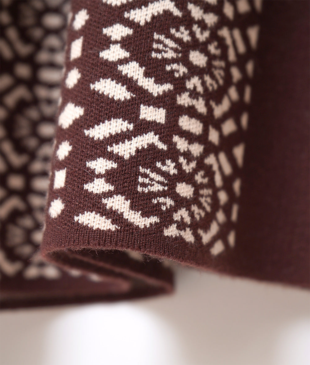 Moroccan tile pattern knit dress