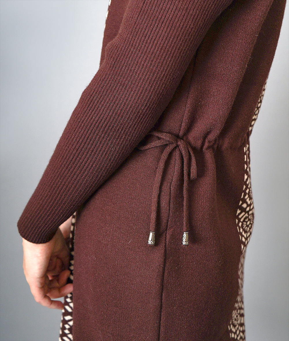 Moroccan tile pattern knit dress