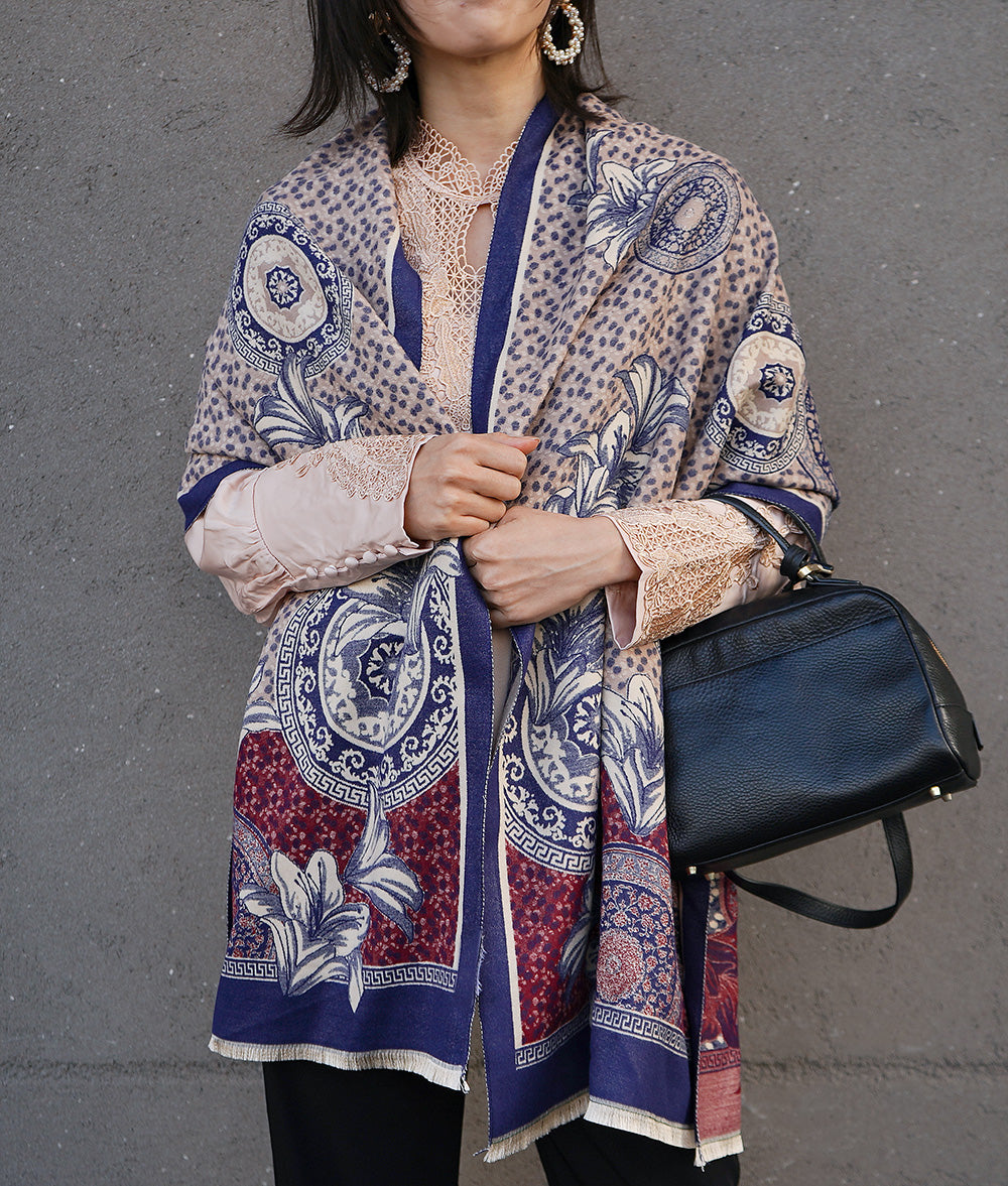 Moroccan flower oversized stole