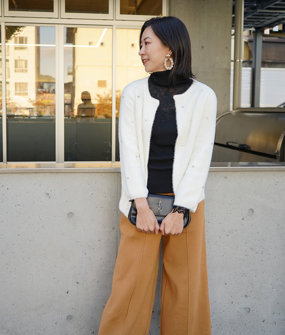 Sparkly and fluffy cardigan
