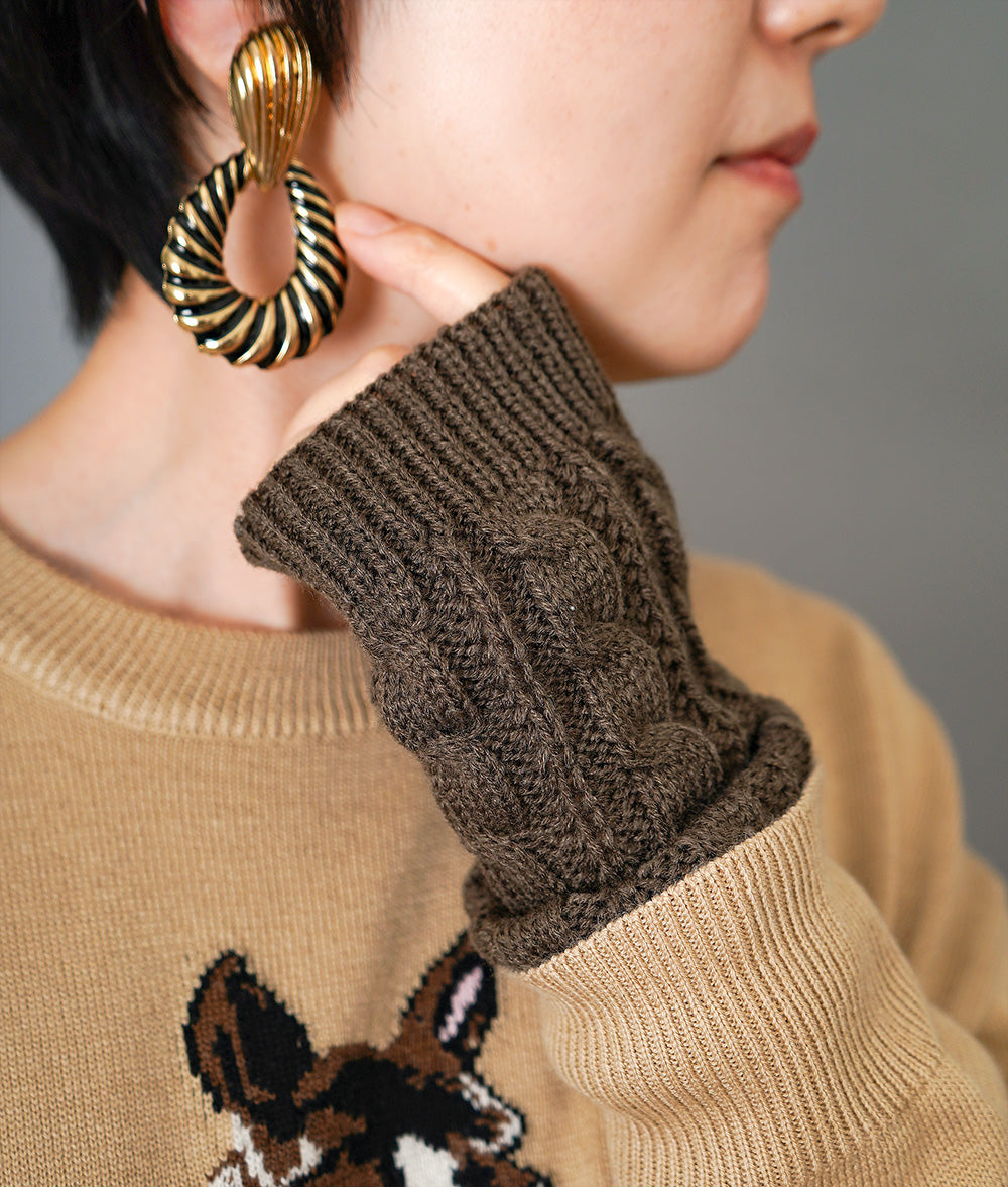 Cable Braided long arm warmers