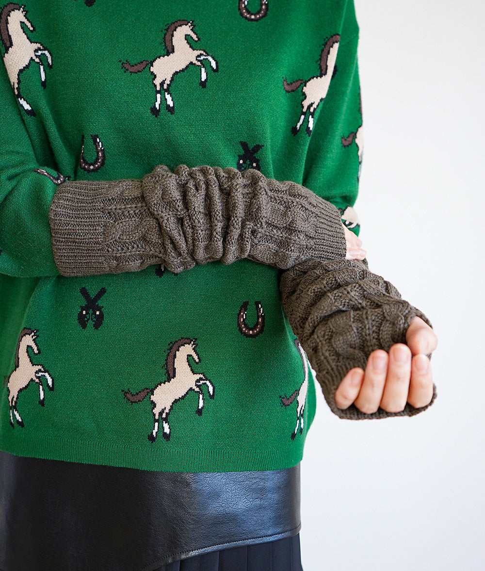 Cable Braided long arm warmers
