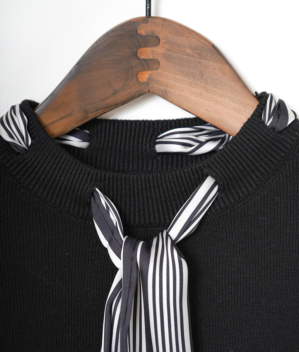 Striped ribbon knit