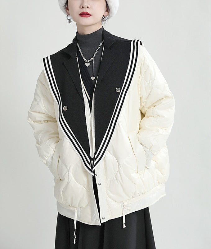 Sporty down to play with false collar