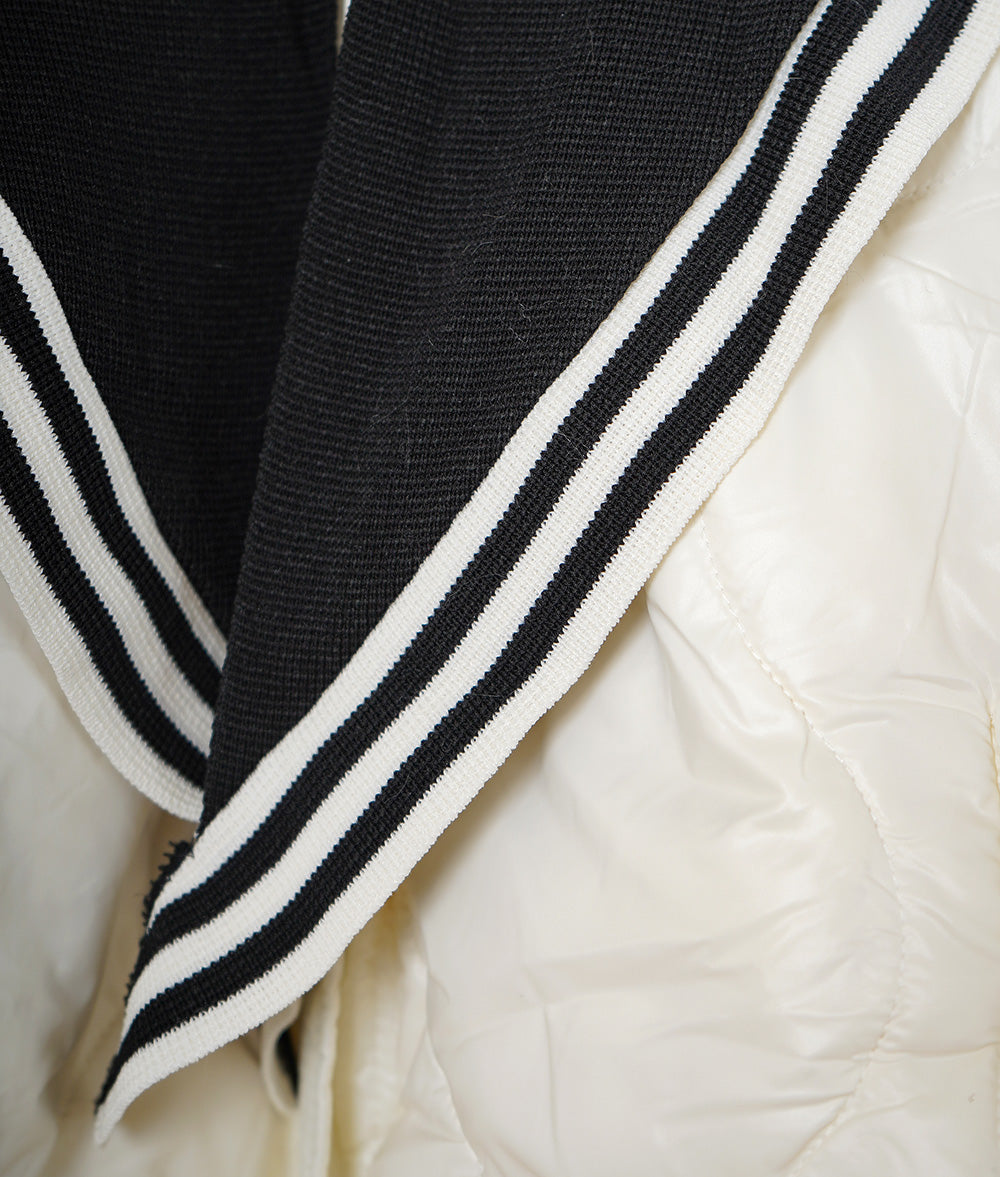 Sporty down to play with false collar