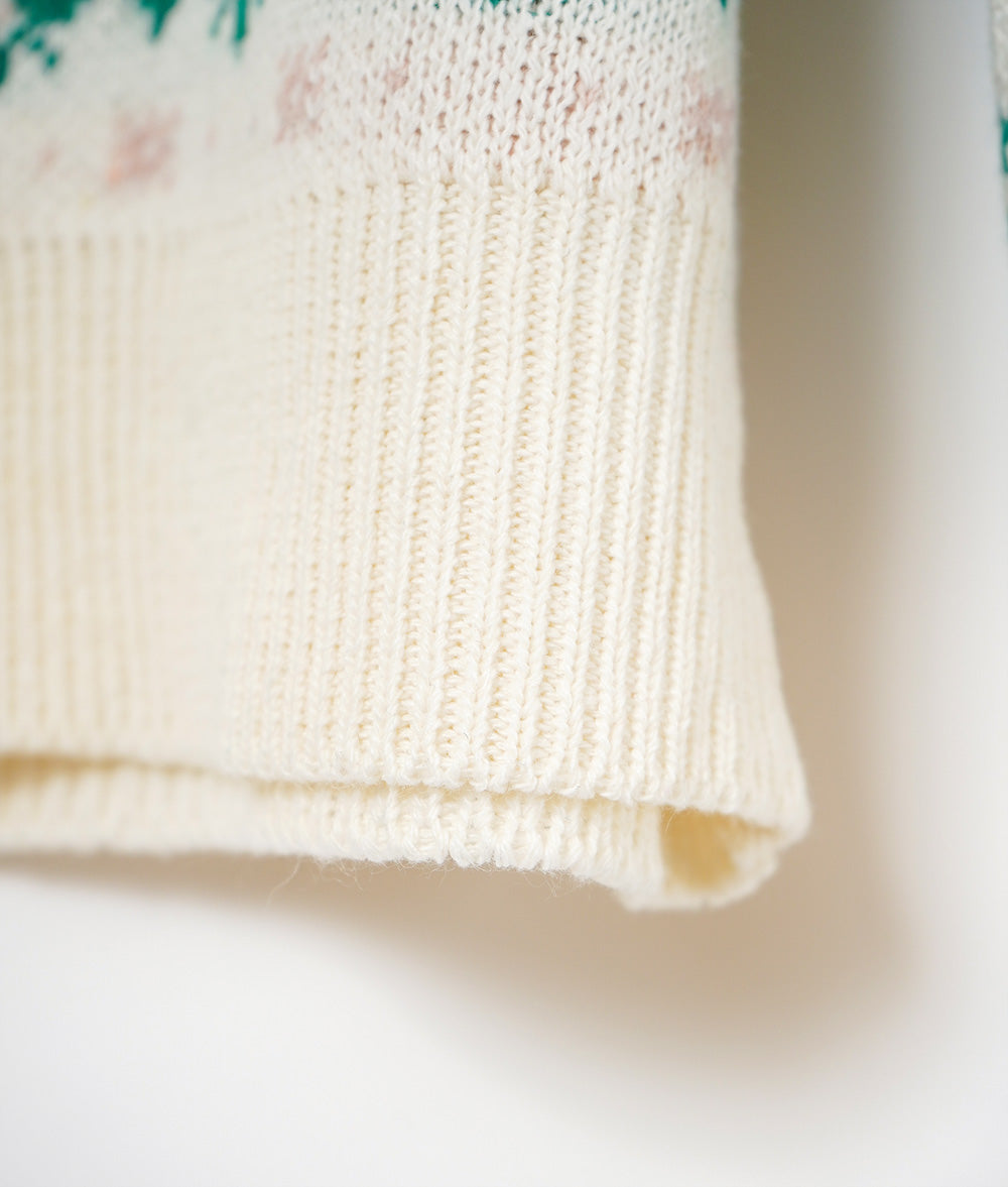 Clover jacquard knitted cardigan