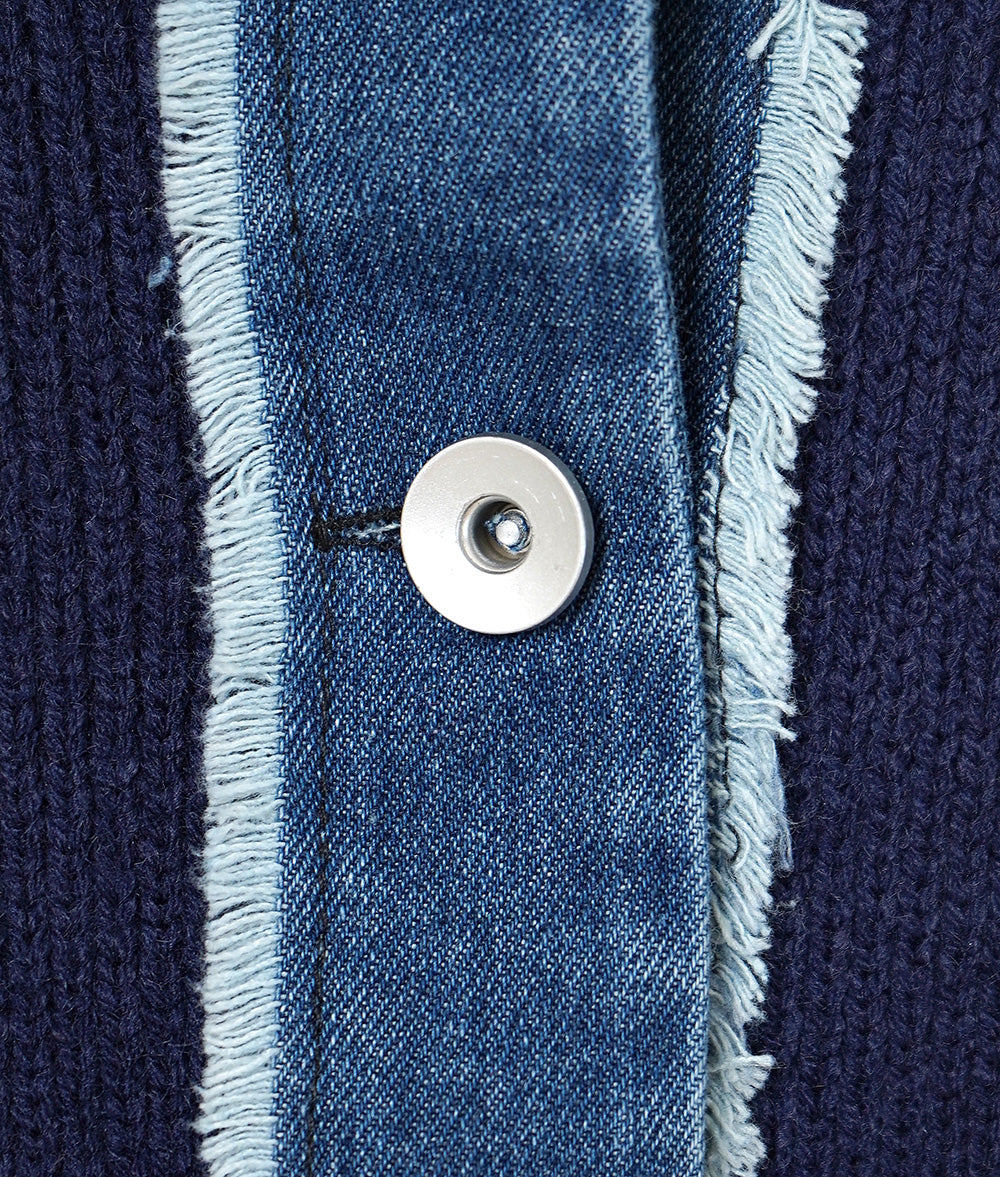 Denim & Pointy sleeve knit