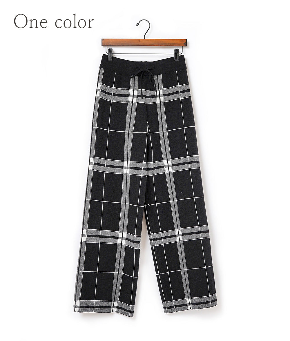 Almighty plaid knit pants
