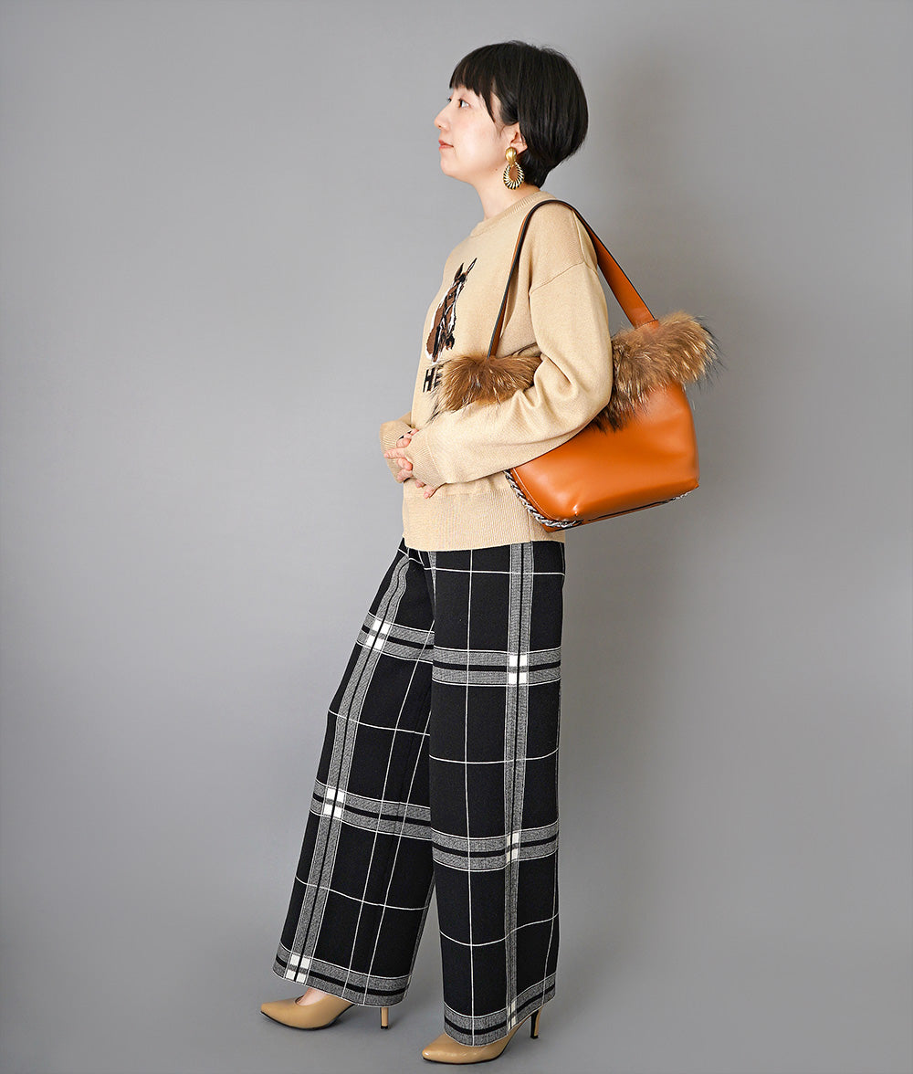 Almighty plaid knit pants