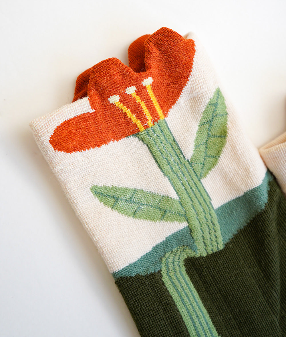 Spring Flower Crew Socks