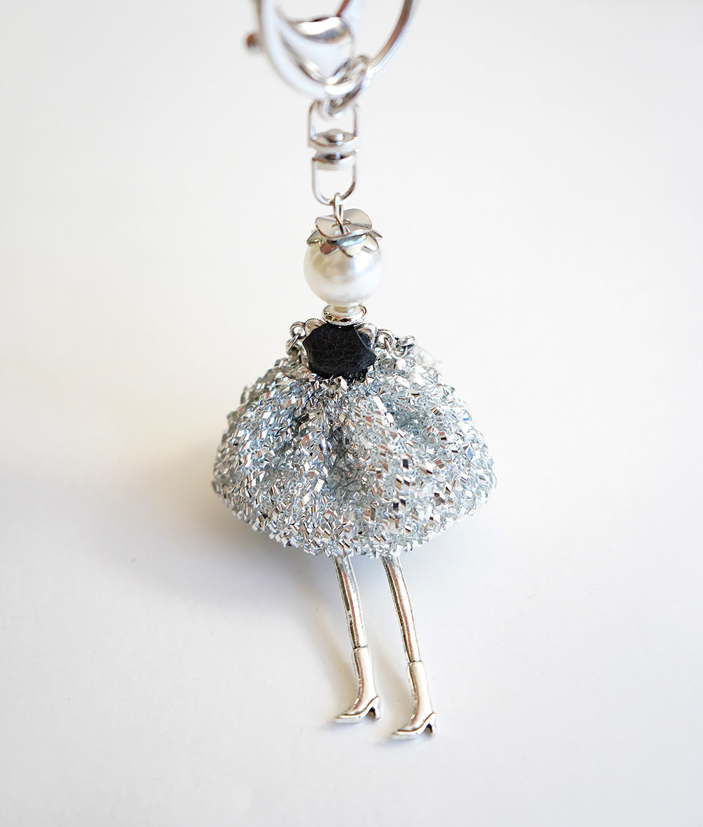 Glitter doll keychain
