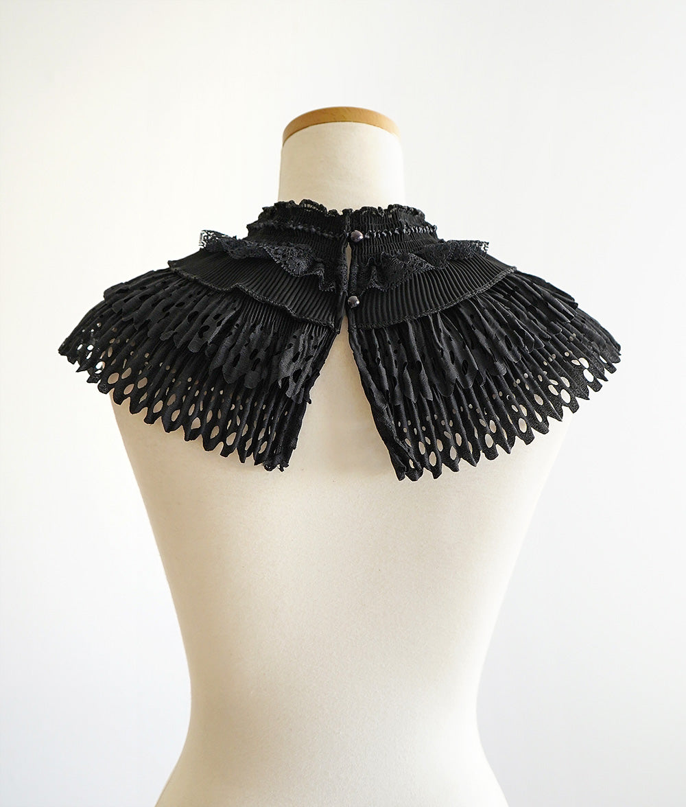 Gothic cutwork lace collar