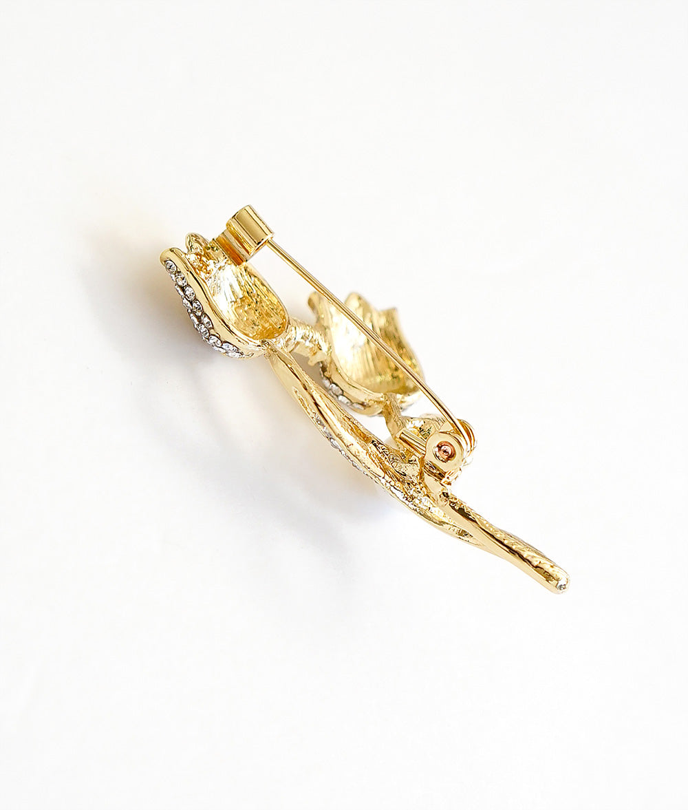 Brooch with pretty tulips