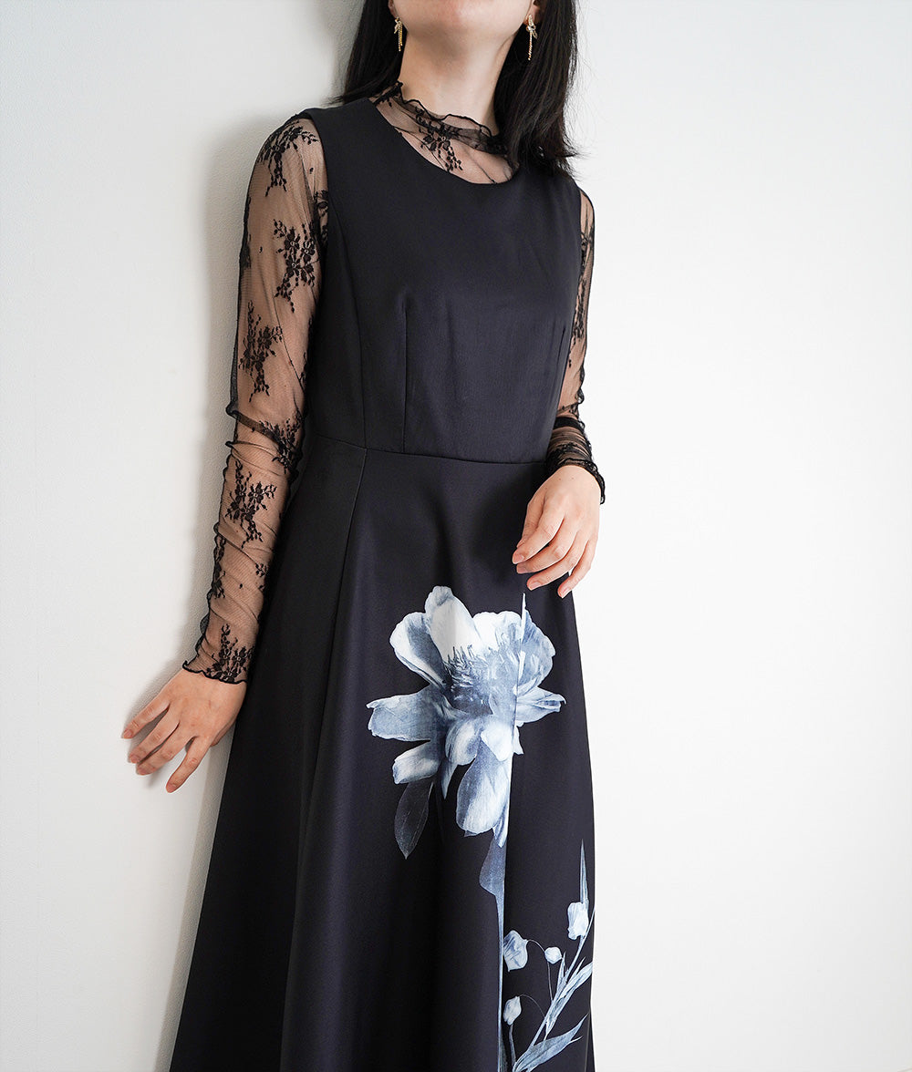 Fleeting flower photo dress