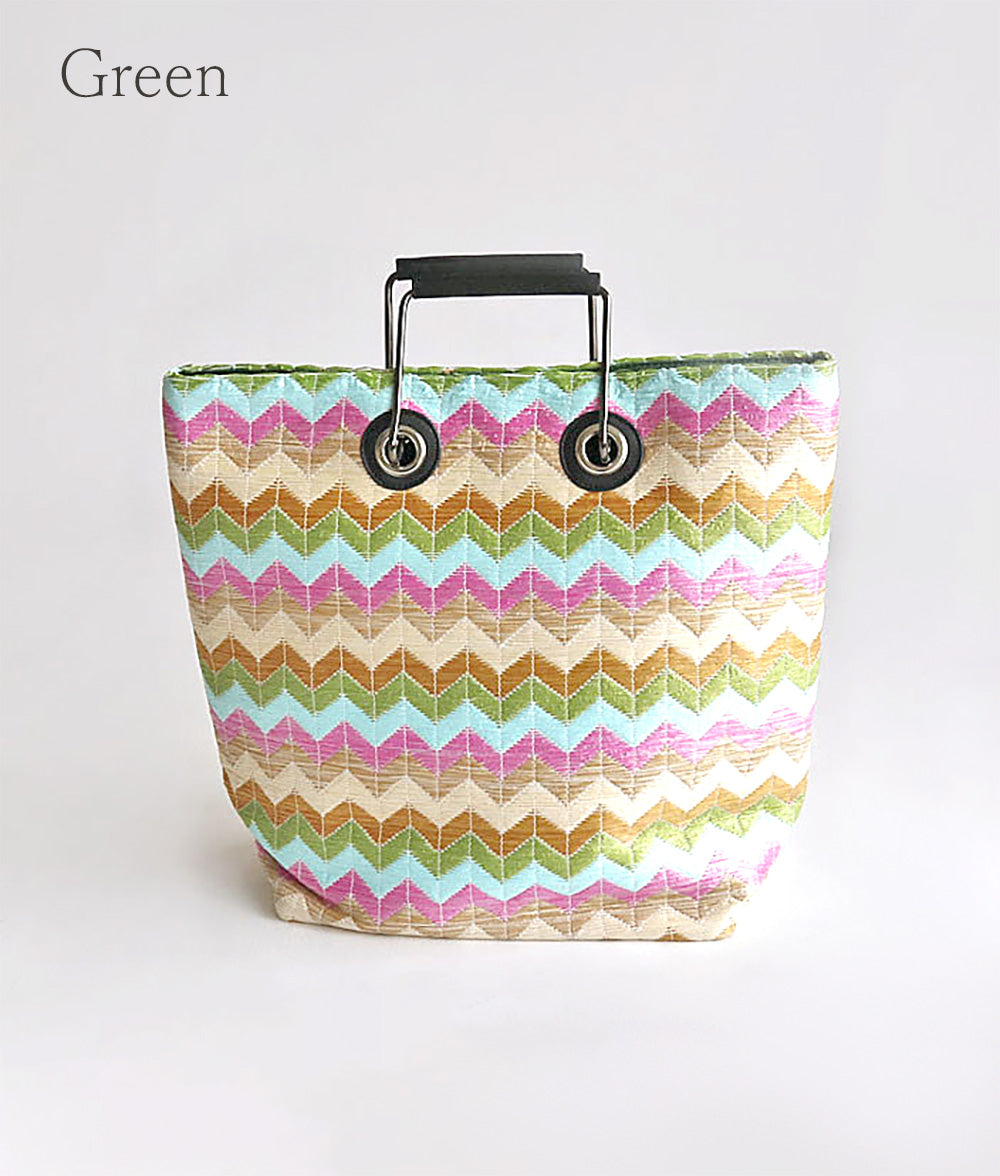 【SALE】Colorful chevron striped tote