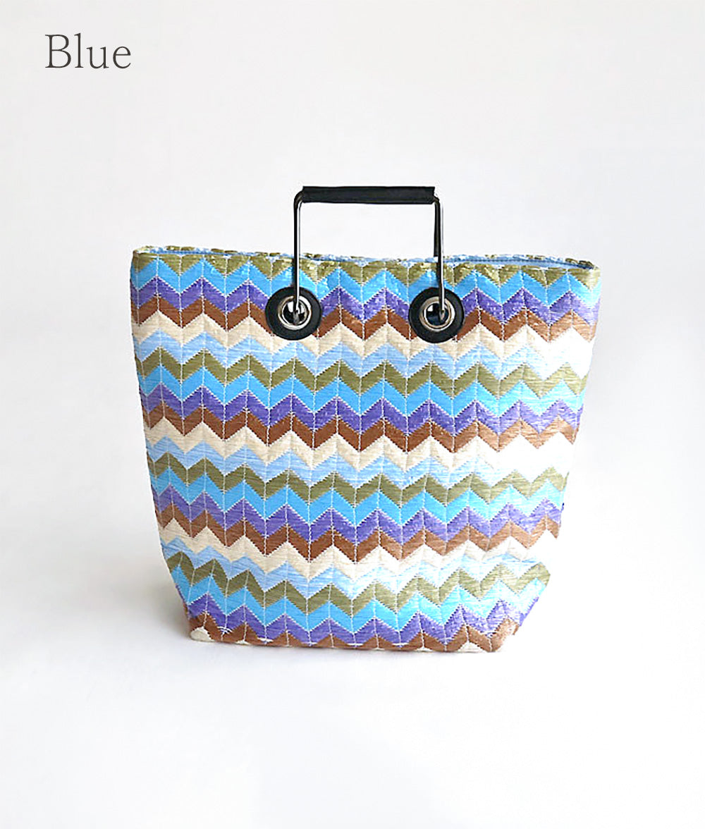 【SALE】Colorful chevron striped tote