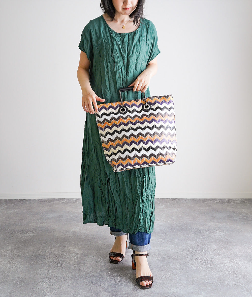 【SALE】Colorful chevron striped tote