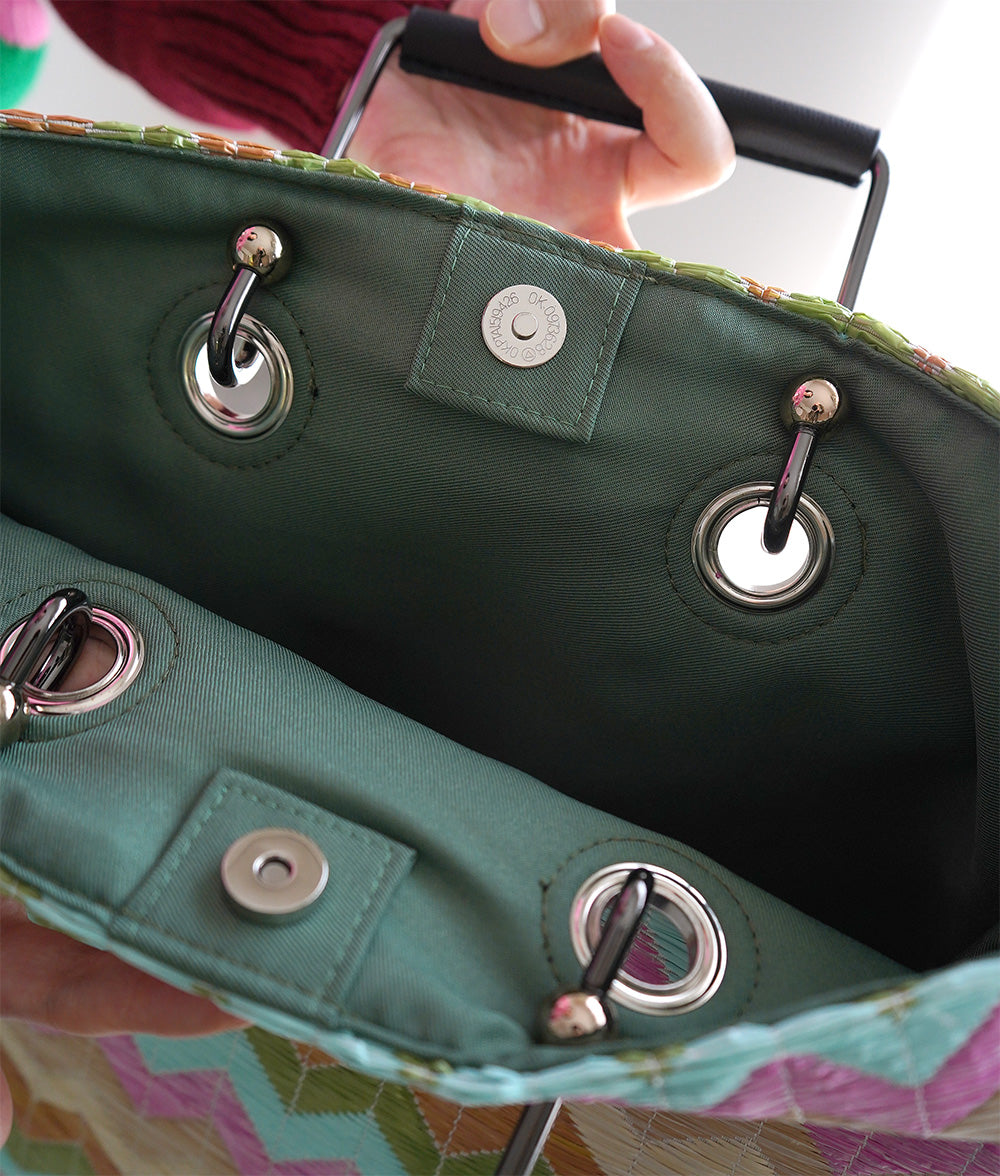 【SALE】Colorful chevron striped tote