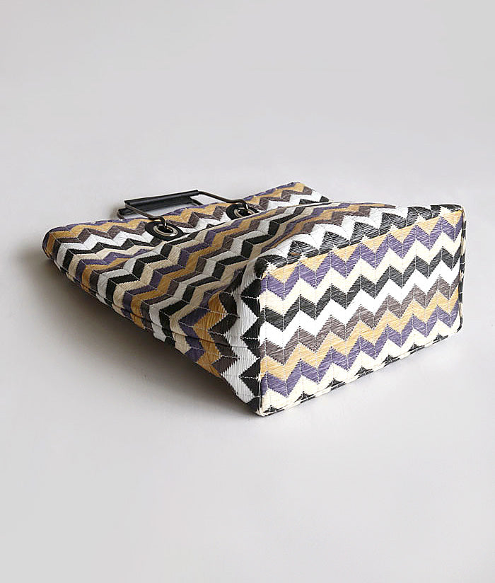 【SALE】Colorful chevron striped tote
