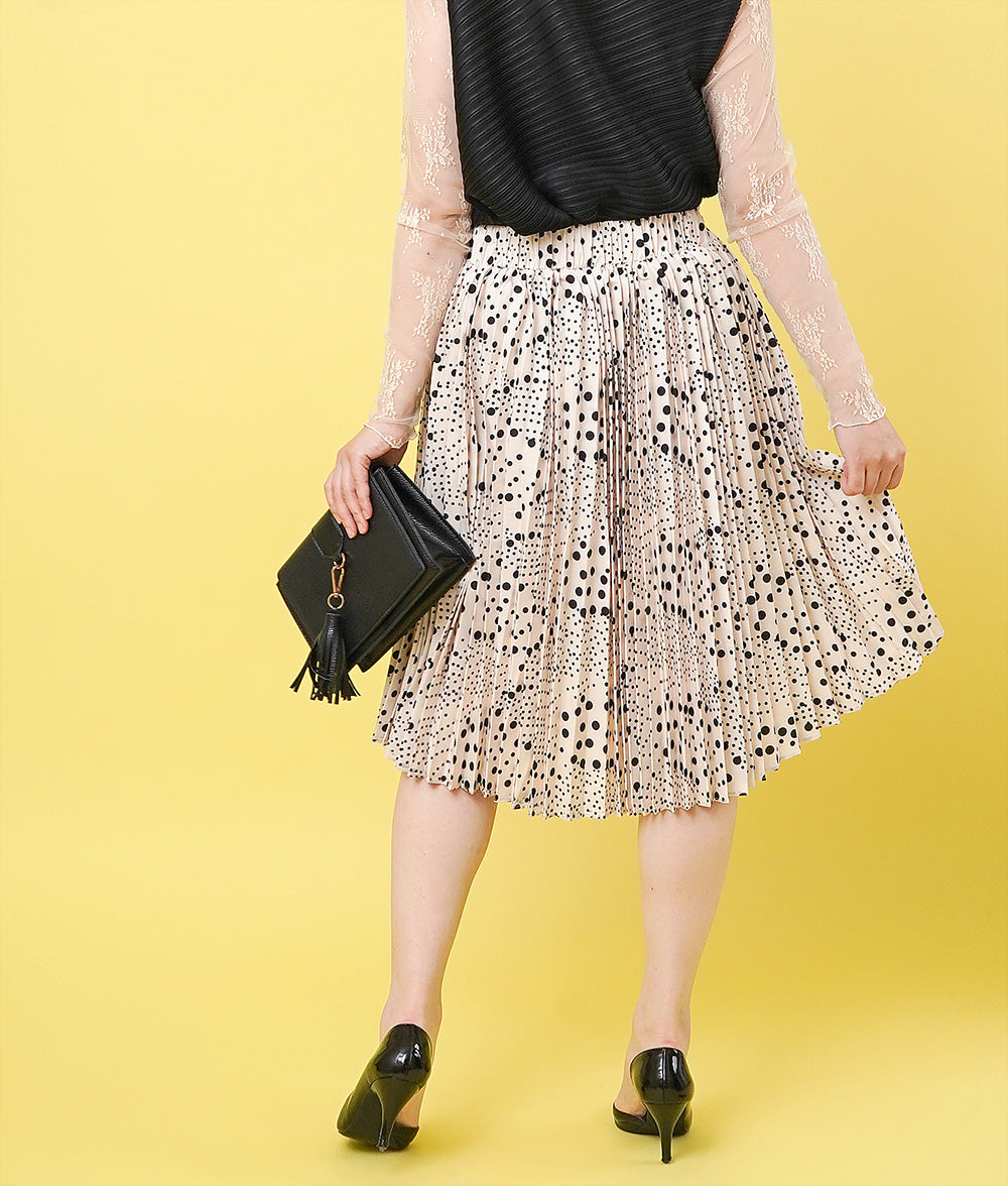 【SALE】Random dot feminine skirt