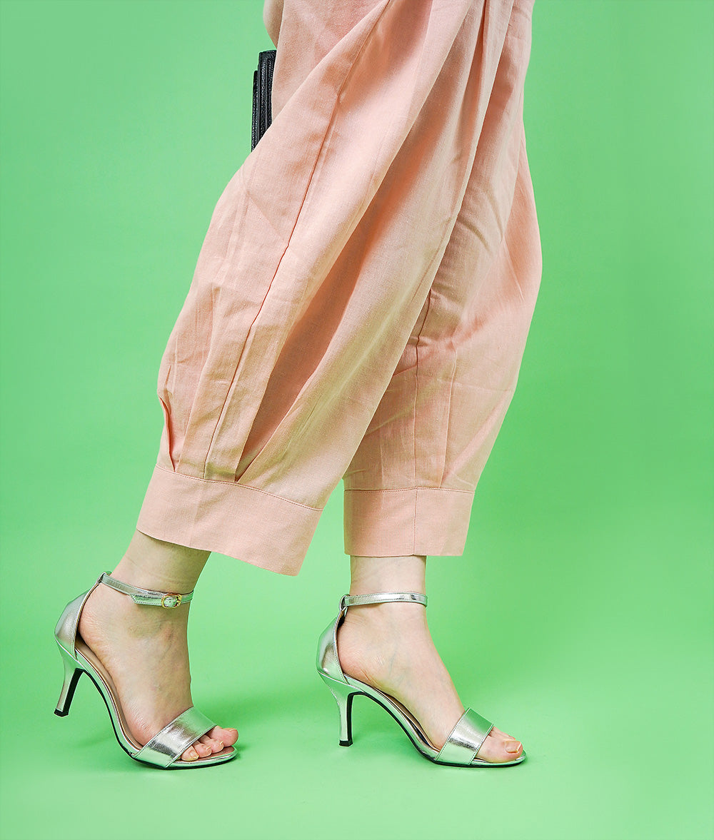 Salmon pink lantern pants
