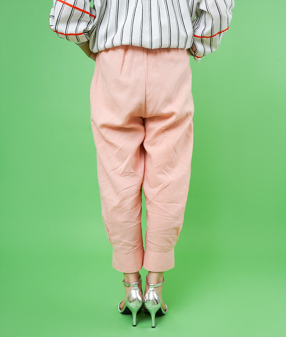 Salmon pink lantern pants