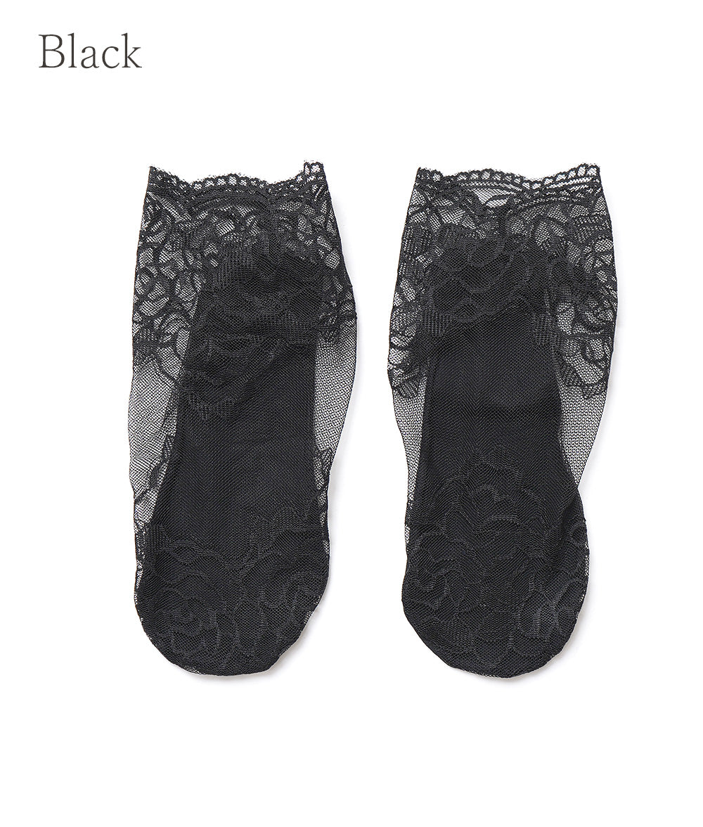 Delicate rose lace ankle socks