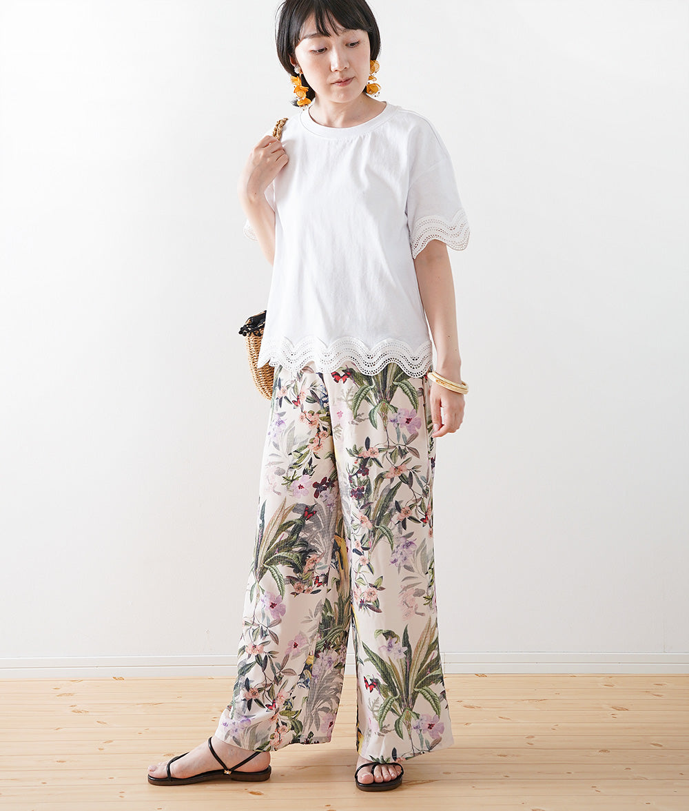 【SALE】Wave lace classy cut and sew