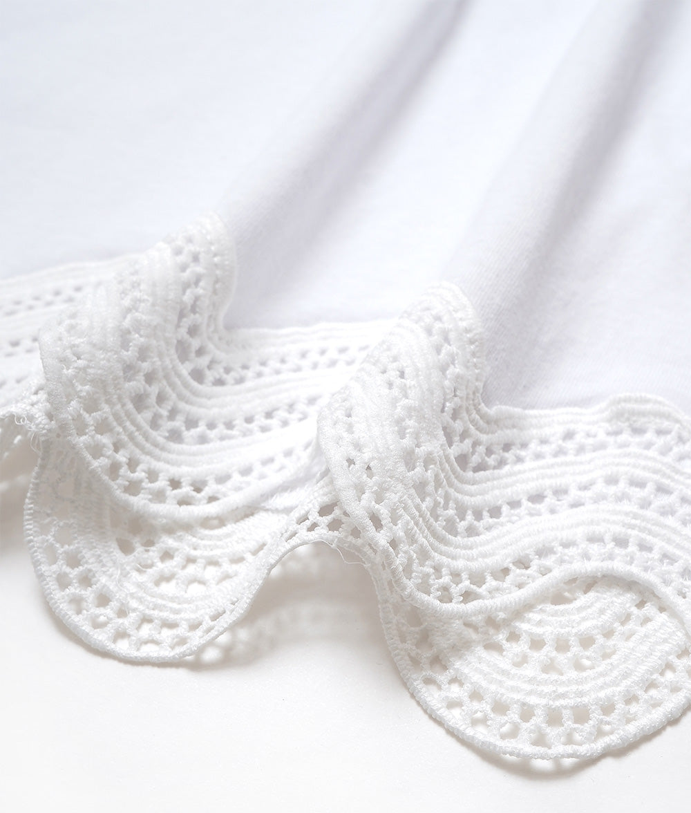 【SALE】Wave lace classy cut and sew