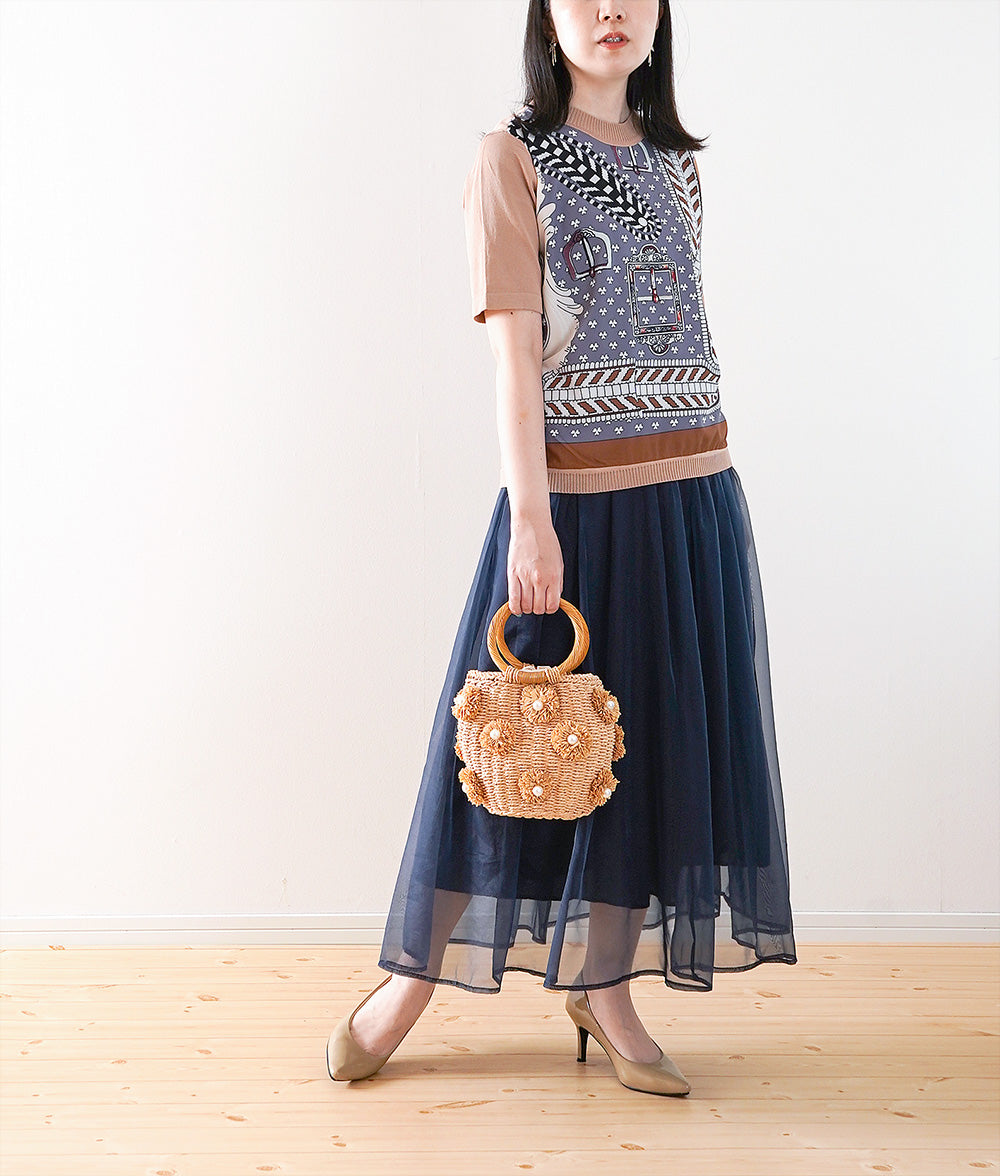 【SALE】Light and gorgeous sheer tulle skirt