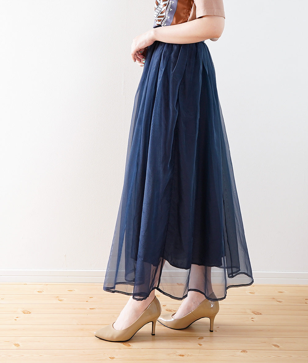 【SALE】Light and gorgeous sheer tulle skirt