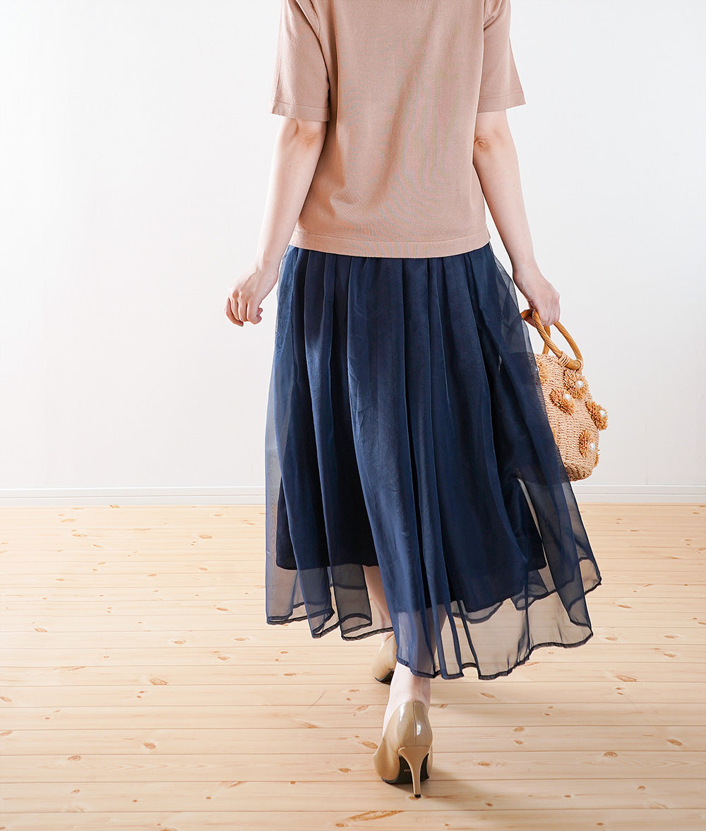 【SALE】Light and gorgeous sheer tulle skirt