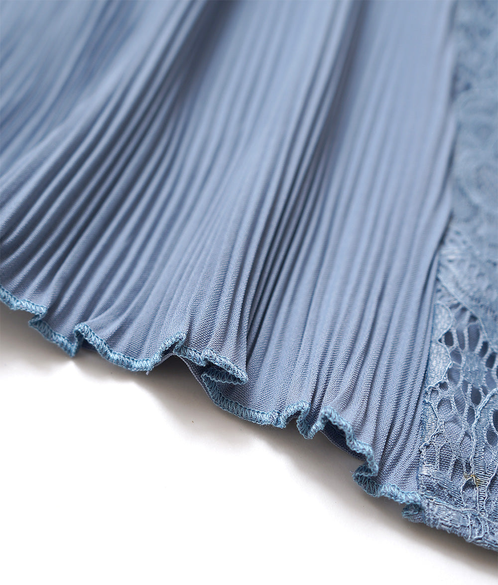 【SALE】Lace and pleated sleeveless blouse