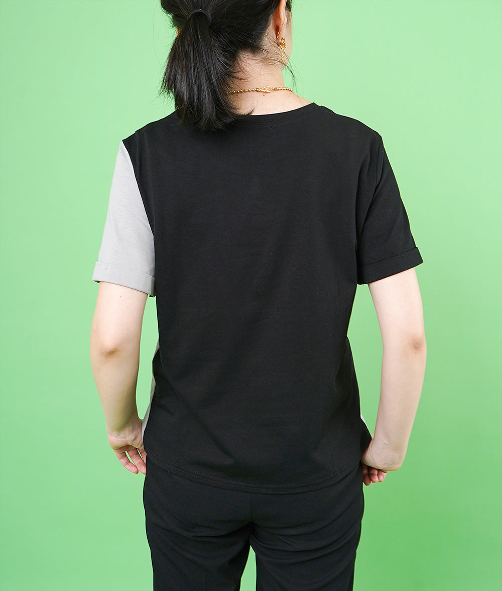 Flapping feather lace T-shirt