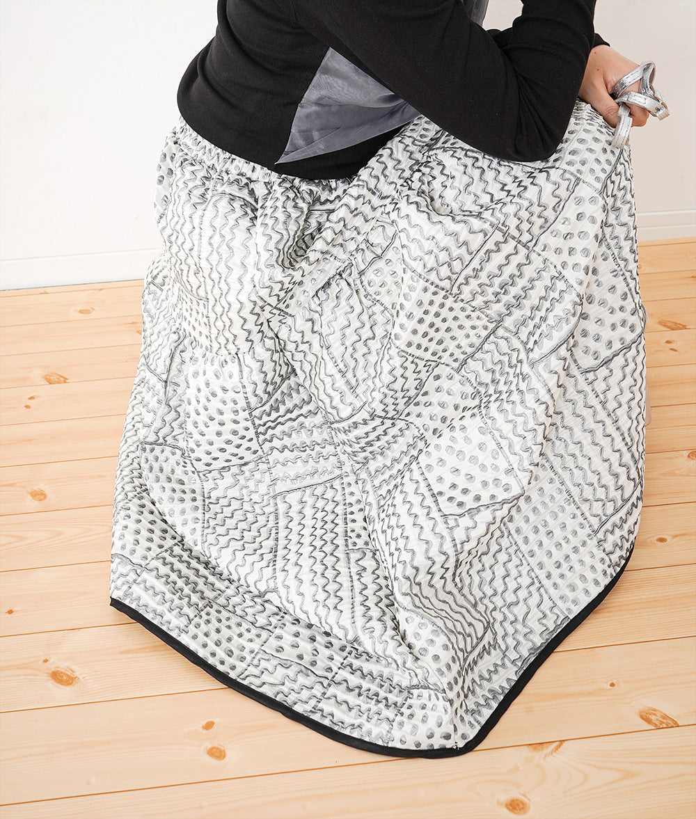 Plump fluffy jacquard volume skirt