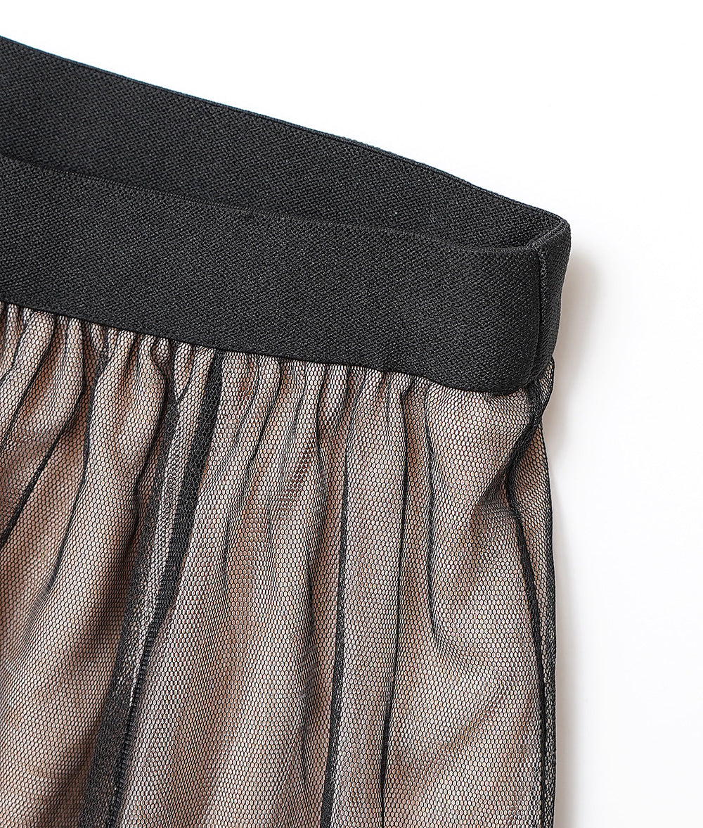 Romantic elegant color ribbon tulle skirt
