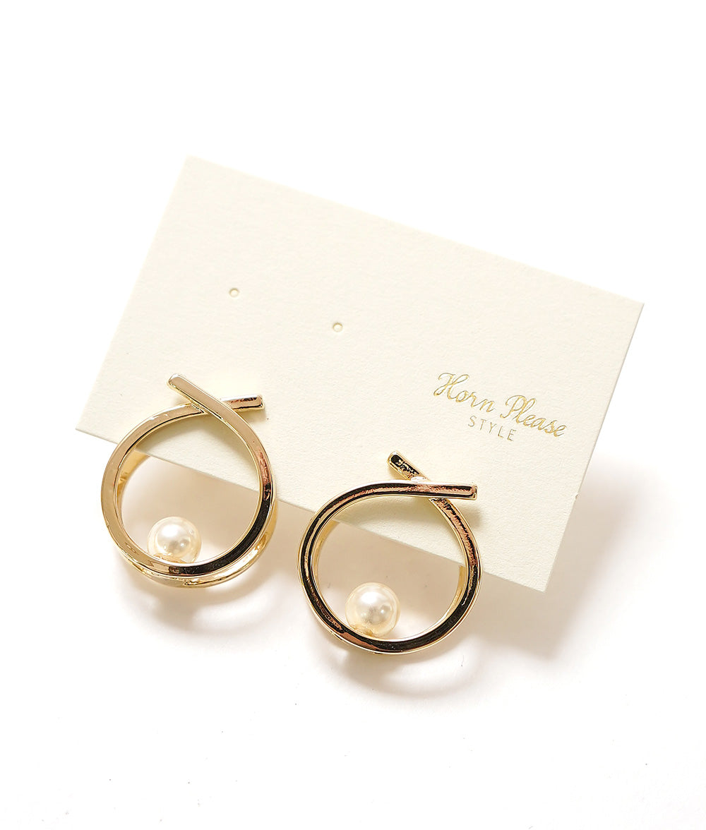【SALE】Shining single pearl clamp earrings