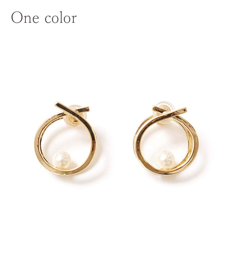 【SALE】Shining single pearl clamp earrings