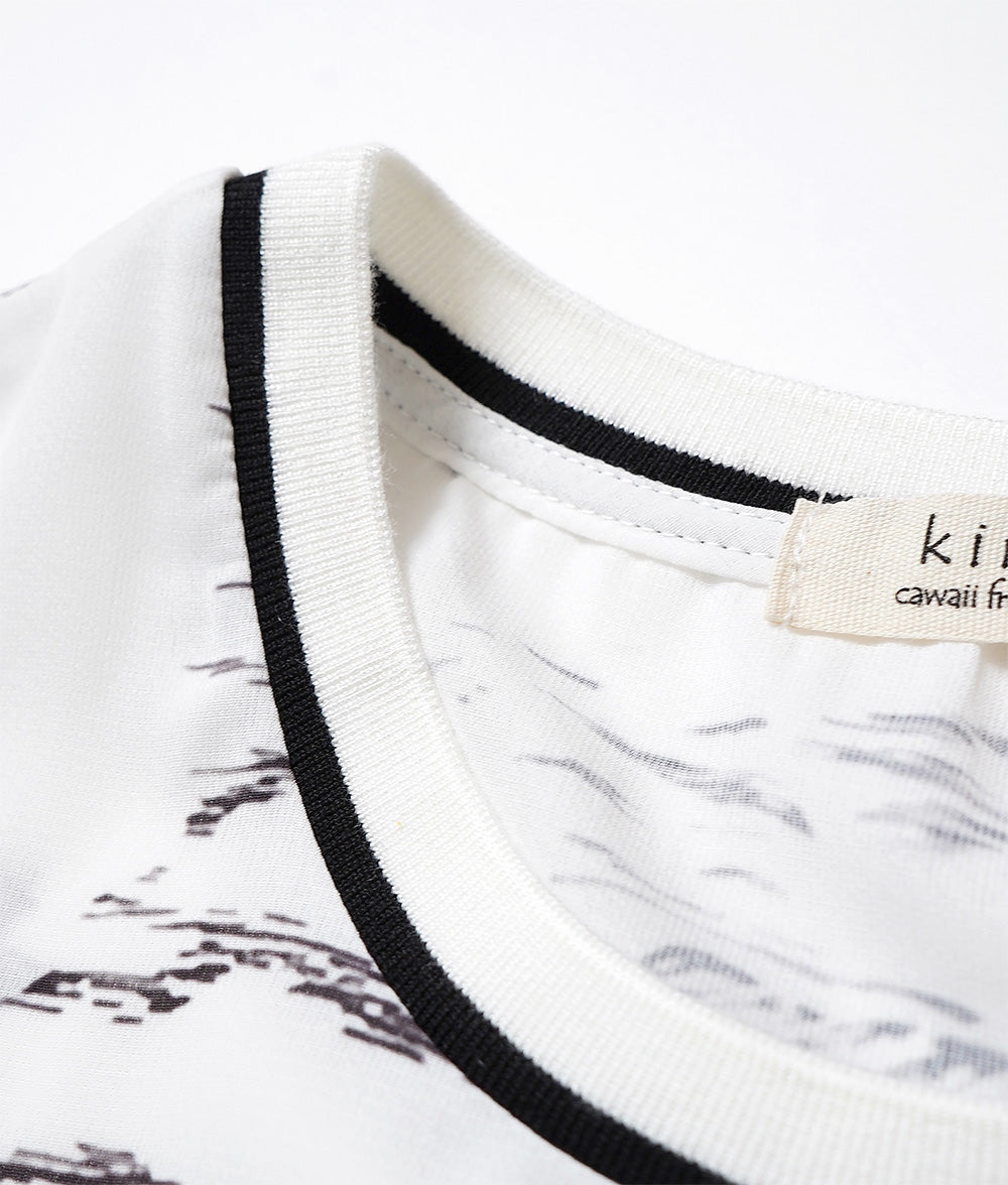 Traveling landscape painting print tops