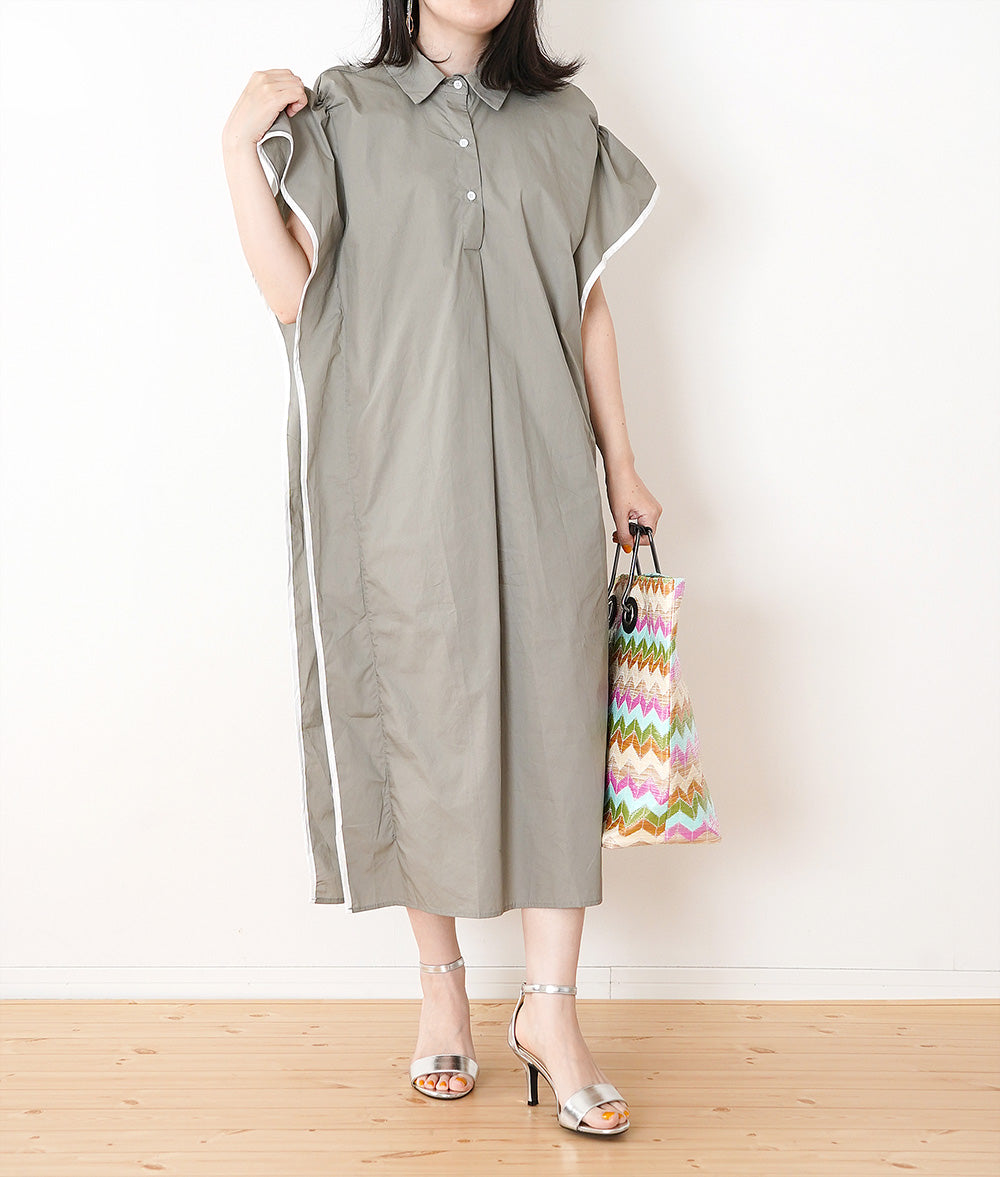 【SALE】A shirt dress that gives off a straight personality