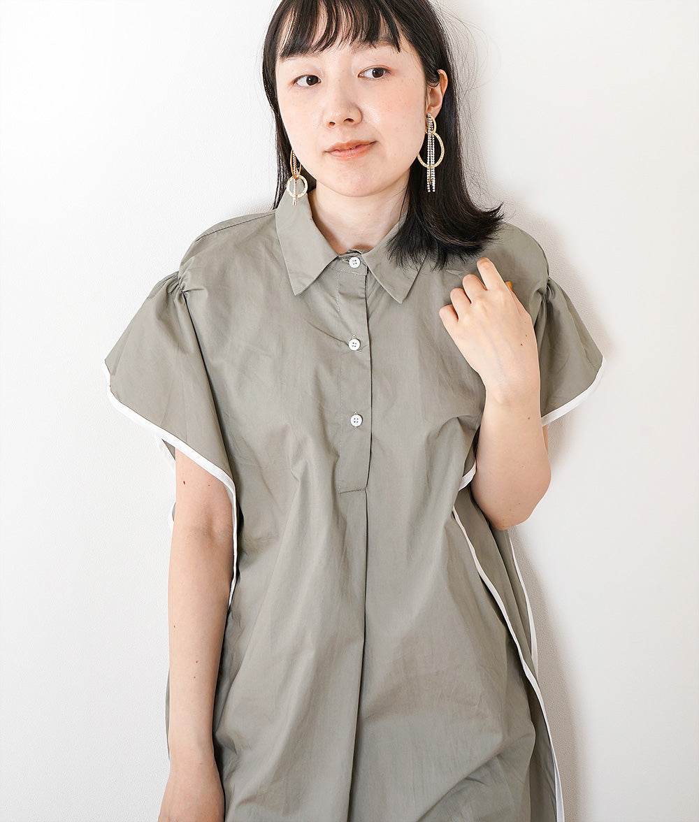 【SALE】A shirt dress that gives off a straight personality