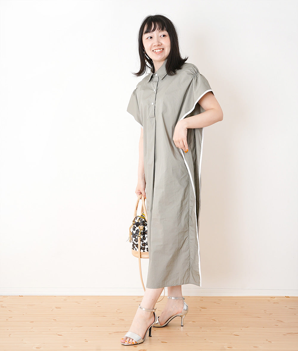 【SALE】A shirt dress that gives off a straight personality