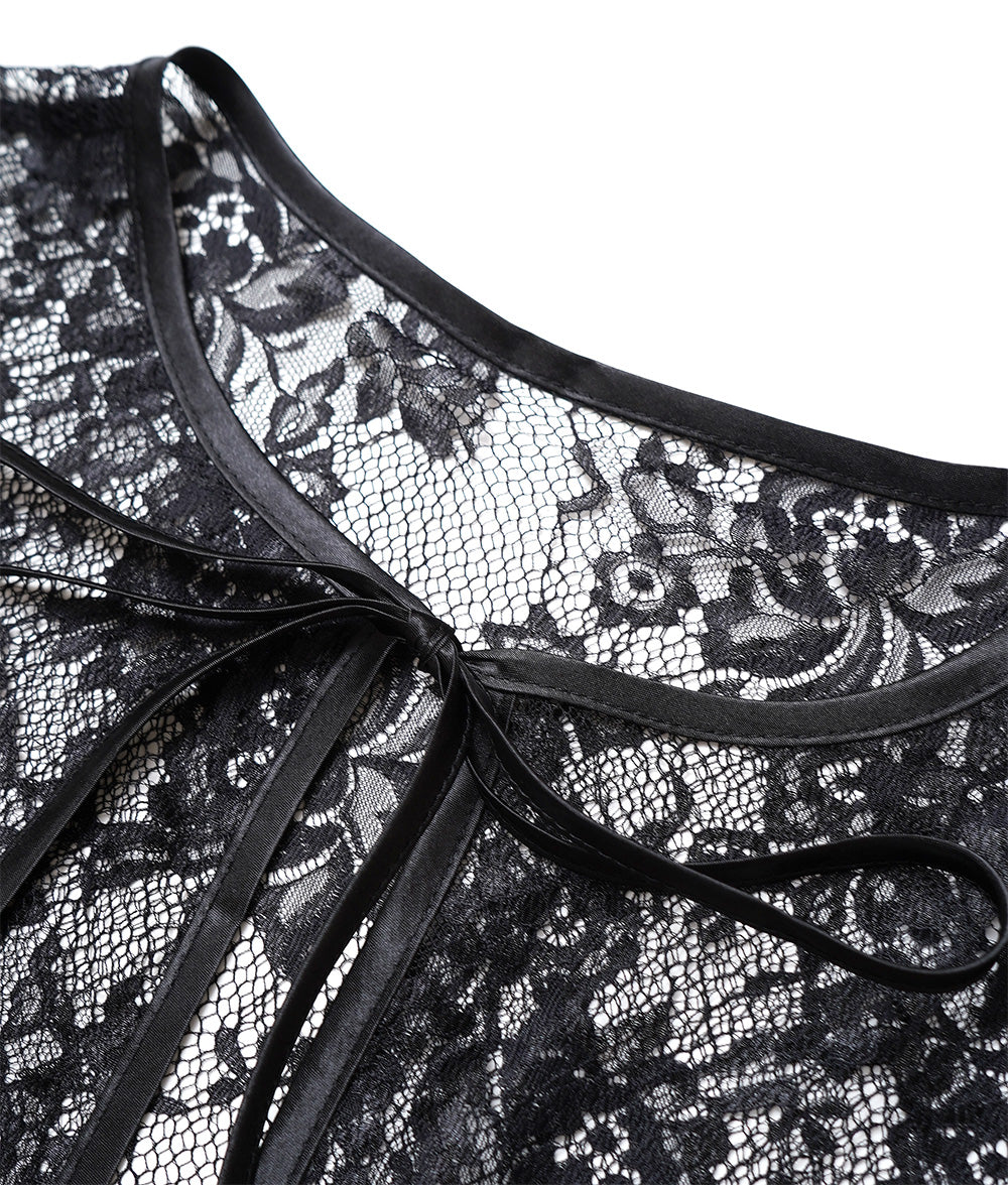 【SALE】Black lace detachable collar