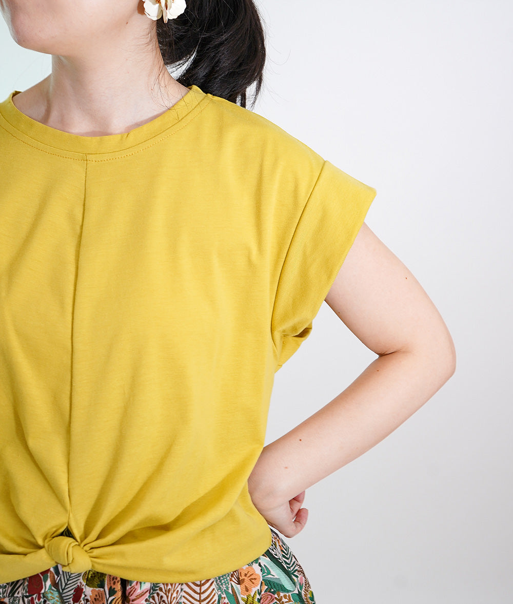 【SALE】Excellent cut and sew of twist gather