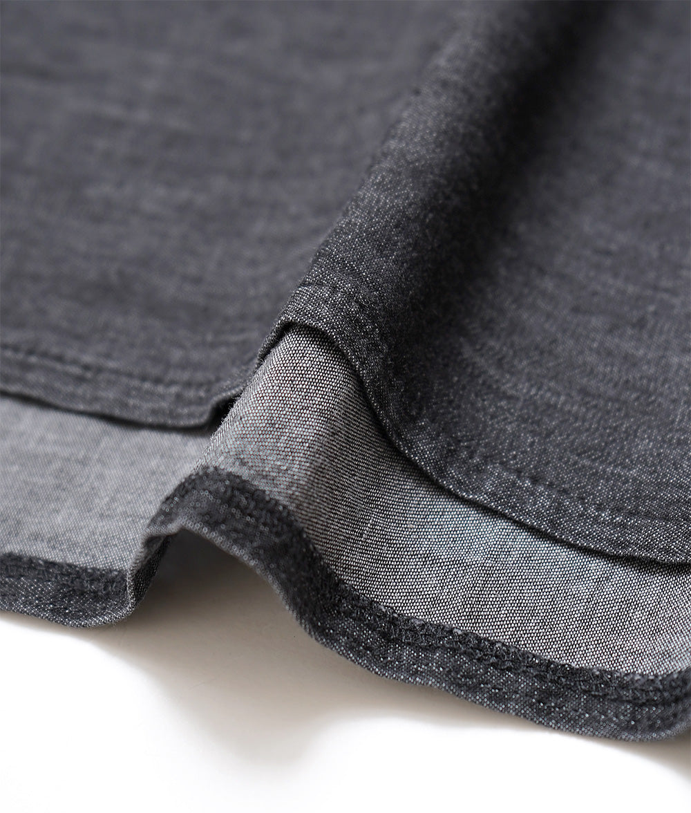 Casual lady A-line black denim dress