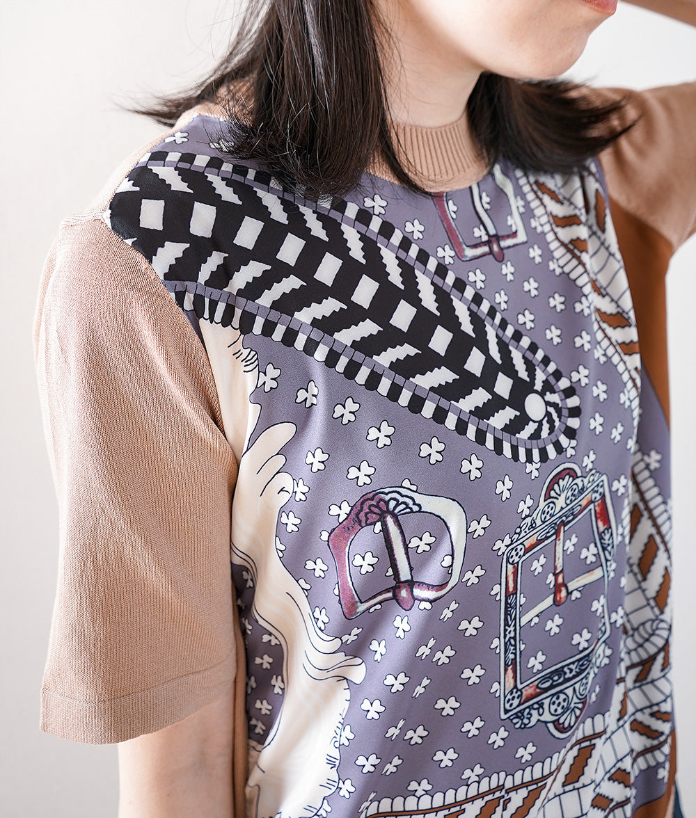 Buckle pattern elegant scarf pattern knit