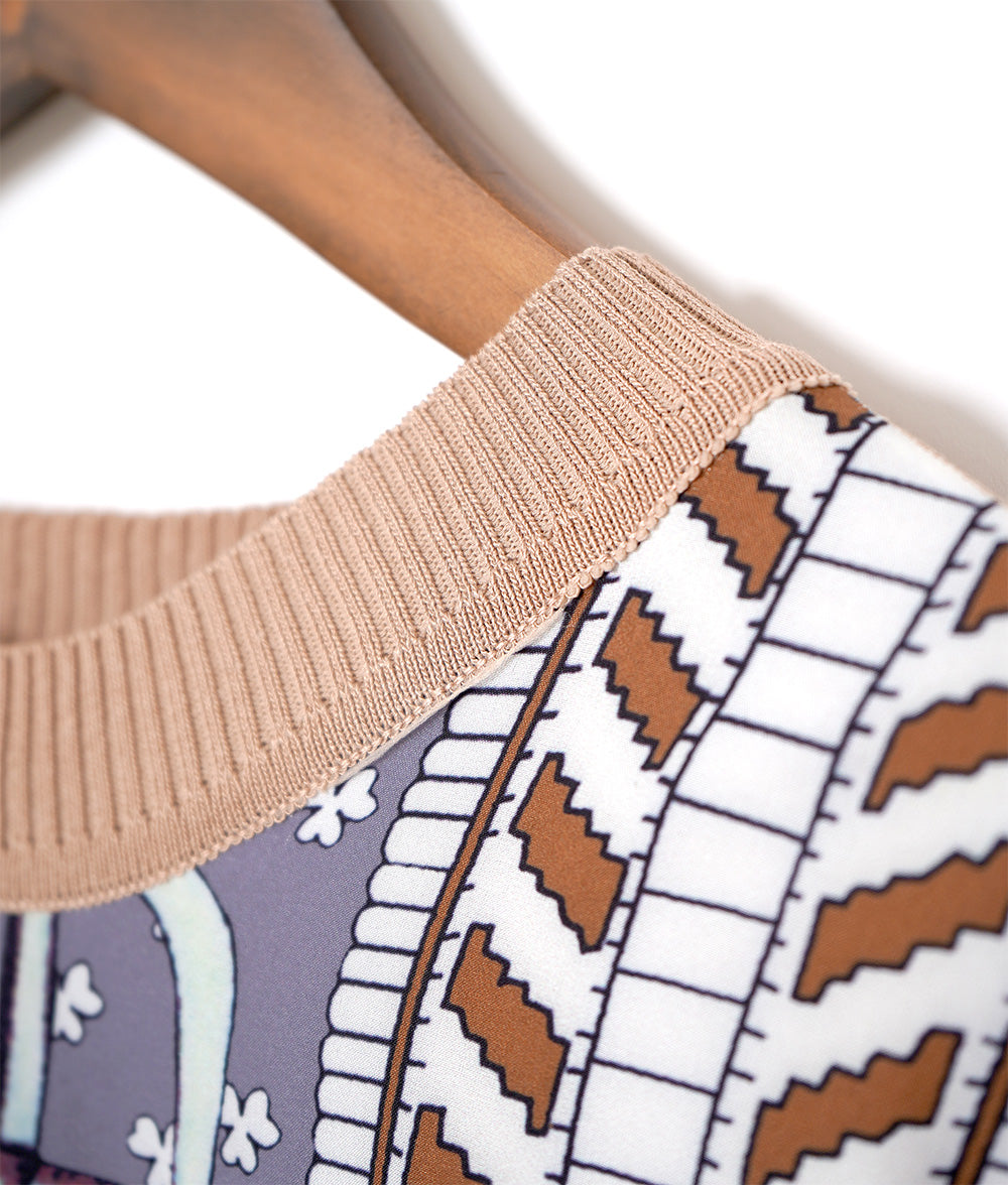 Buckle pattern elegant scarf pattern knit