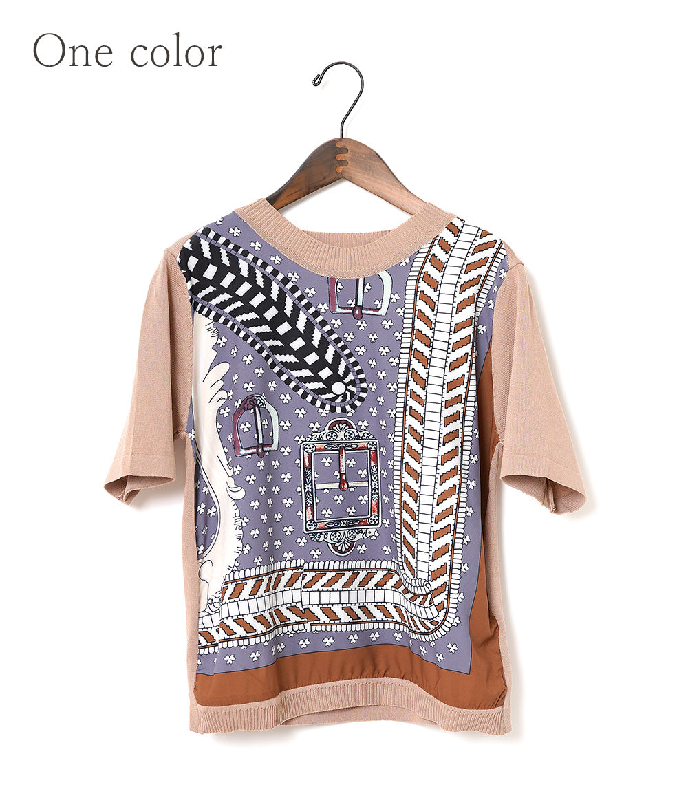 Buckle pattern elegant scarf pattern knit