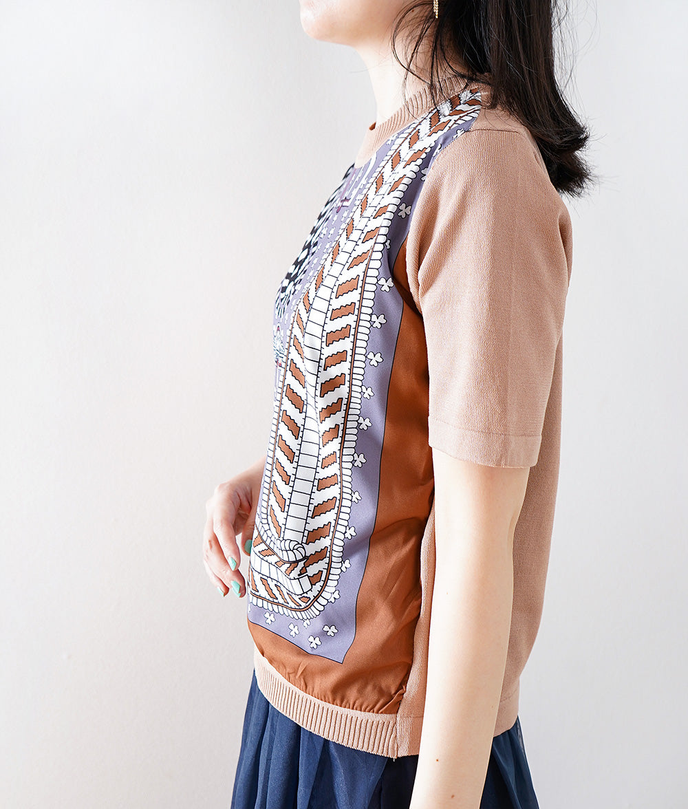 Buckle pattern elegant scarf pattern knit